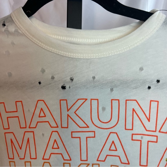 Disney x Chasor Lion King Hakuna Matata Distressed T-Shirt, size XS NWT - Picture 6 of 8